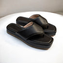 Papete Feminina Flatform Modelo Chinelo De Dedo Preta
