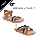 Papete + Sandália Feminina Palmilha Massageadora - Kit Conforto Leve e Macio 