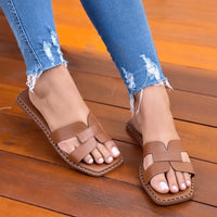 Rasteira Feminina Modelo H Casual Marrom