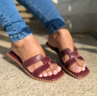 Rasteira Feminina Modelo H Casual Vinho