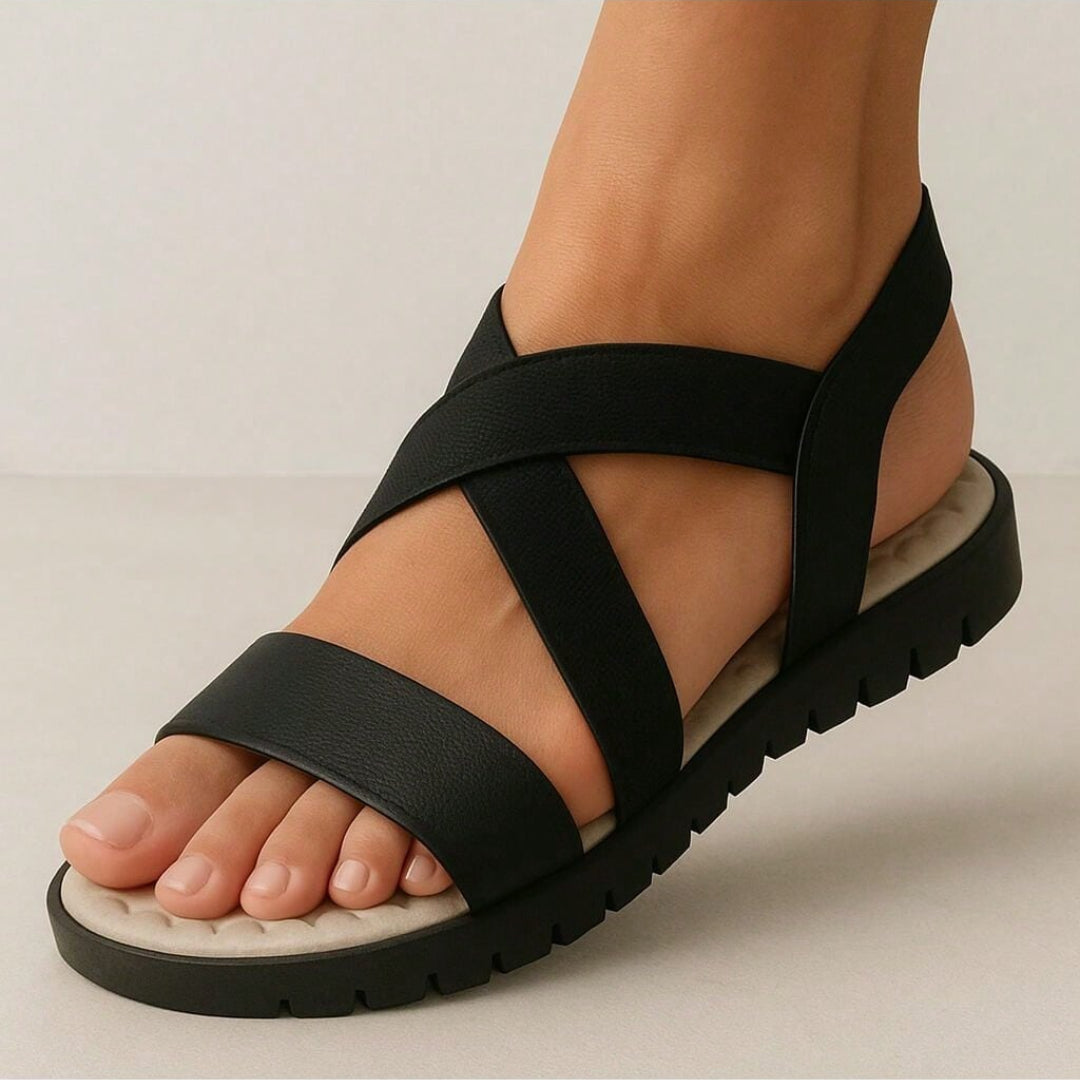 Sandália Feminina Papete Anatômica Massageadora Ultra Conforto Preta