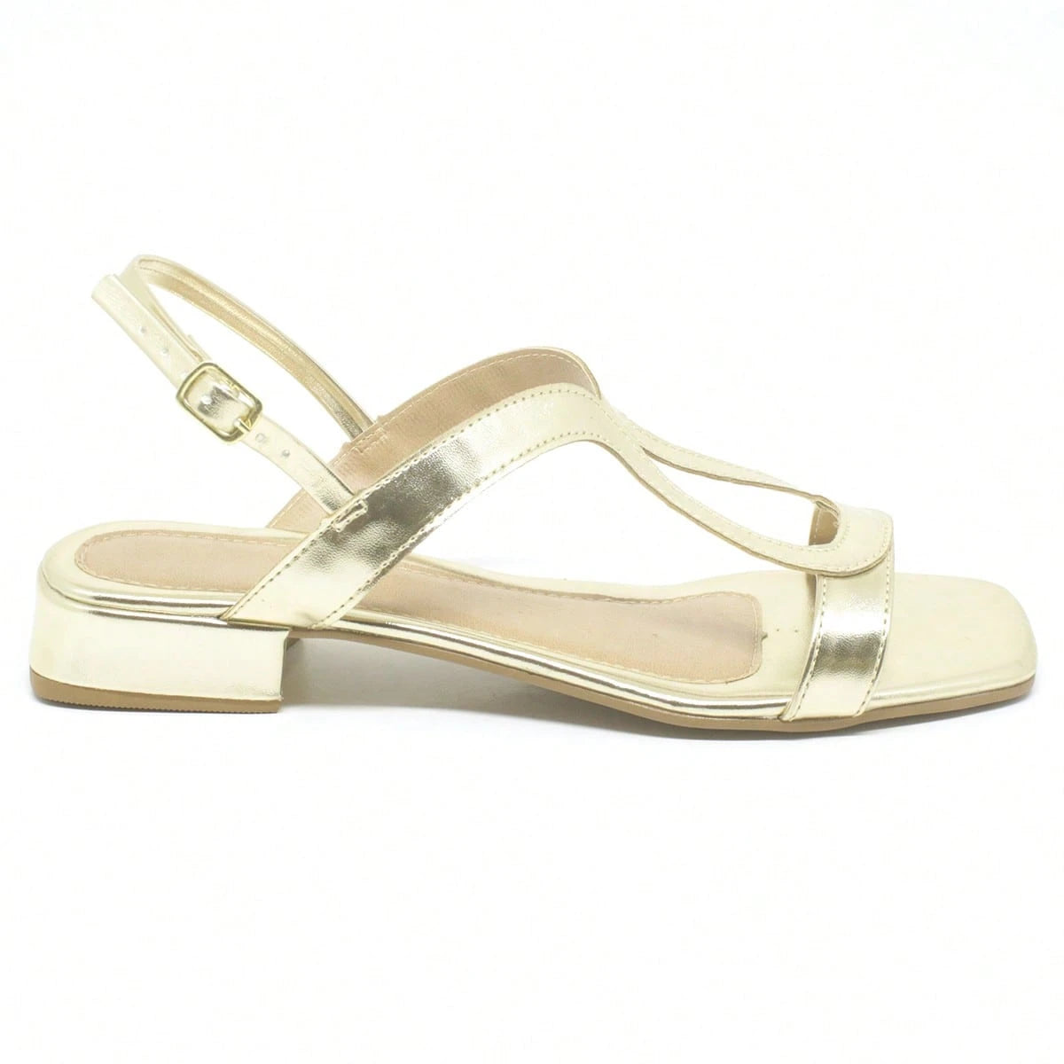 Sandália Feminina Salto Bloco Baixo Casual Confortável