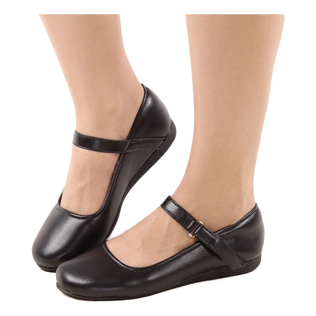 Sapatilha Feminina Antiderrapante com Fechamento em Velcro 