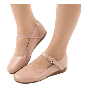 Sapatilha Feminina Antiderrapante com Fechamento em Velcro 
