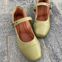 Sapatilha Feminina Bico Quadrado - Mary Jane Verde