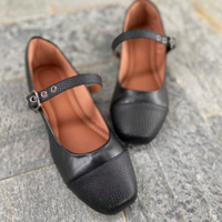 Sapatilha Feminina Bico Quadrado - Mary Jane Preta