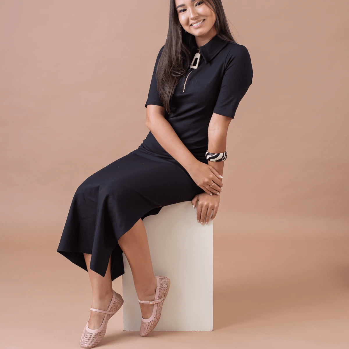 Sapatilha Feminina Boneca Tela Transparente Rosê  