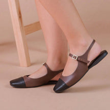 Sapatilha Feminina Mary Jane Bico Quadrado Boneca Marrom