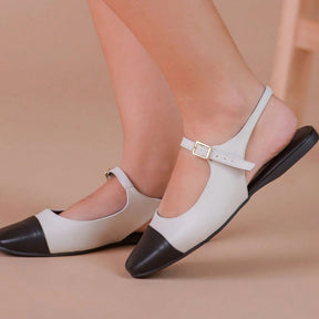 Sapatilha Feminina Mary Jane Bico Quadrado Boneca Off White