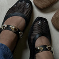 Sapatilha Feminina Mary Jane Telinha com Apliques Dourado Preta
