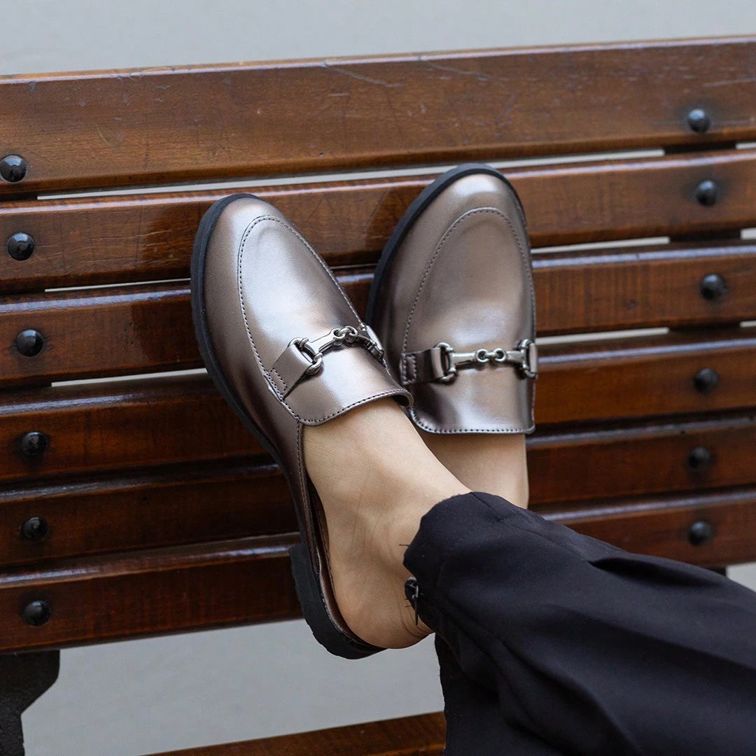 Sapatilha Feminina Mule Mocassim Oxford 