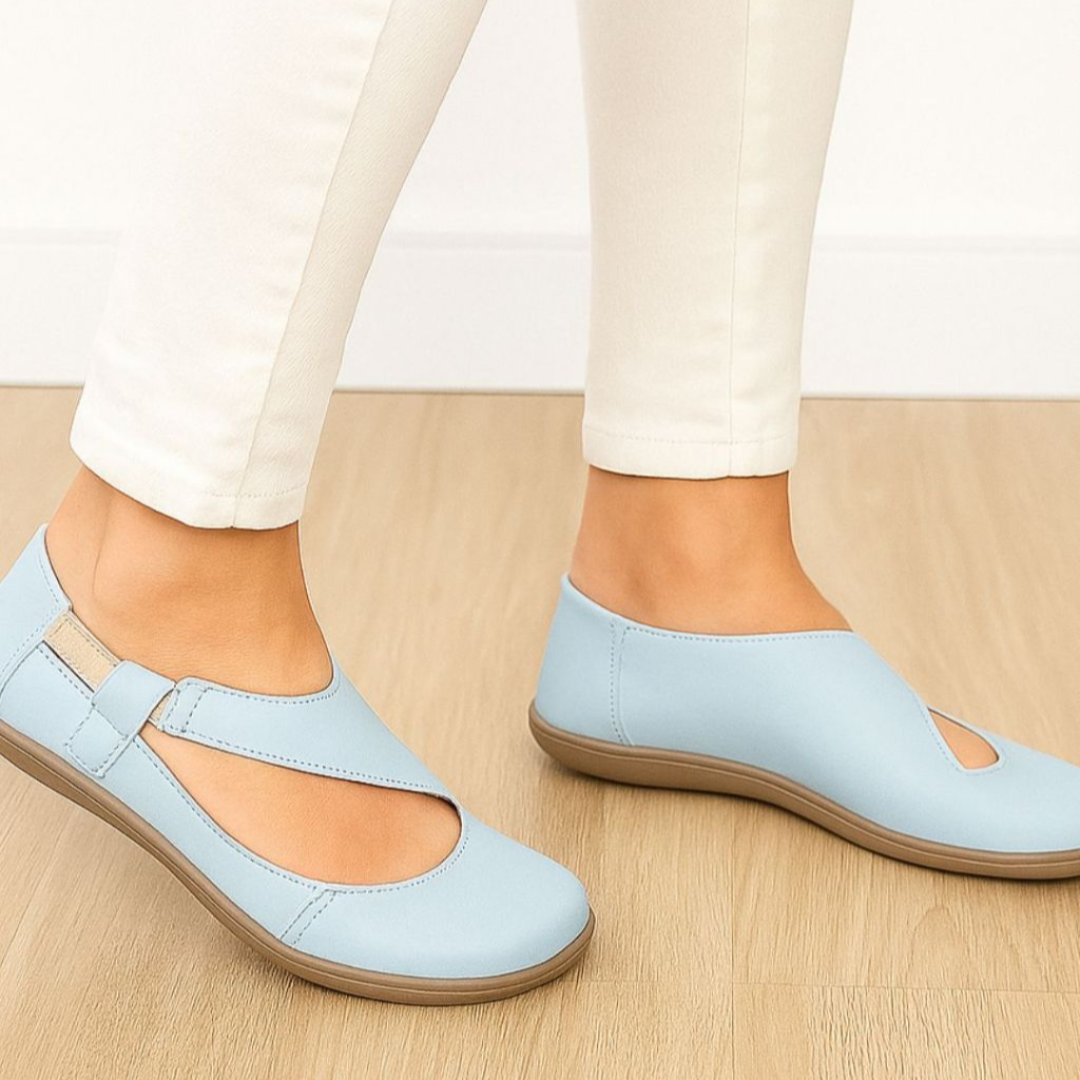 Sapatilha Feminina Retro Boneca Casual Confort Azul