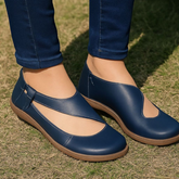Sapatilha Feminina Retro Boneca Casual Confort Azul Marinho