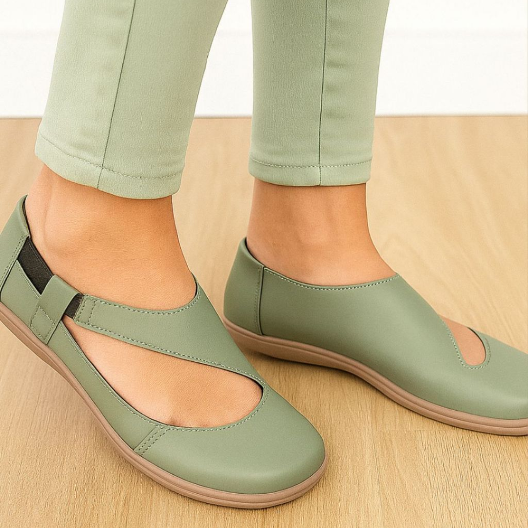 Sapatilha Feminina Retro Boneca Casual Confort Verde