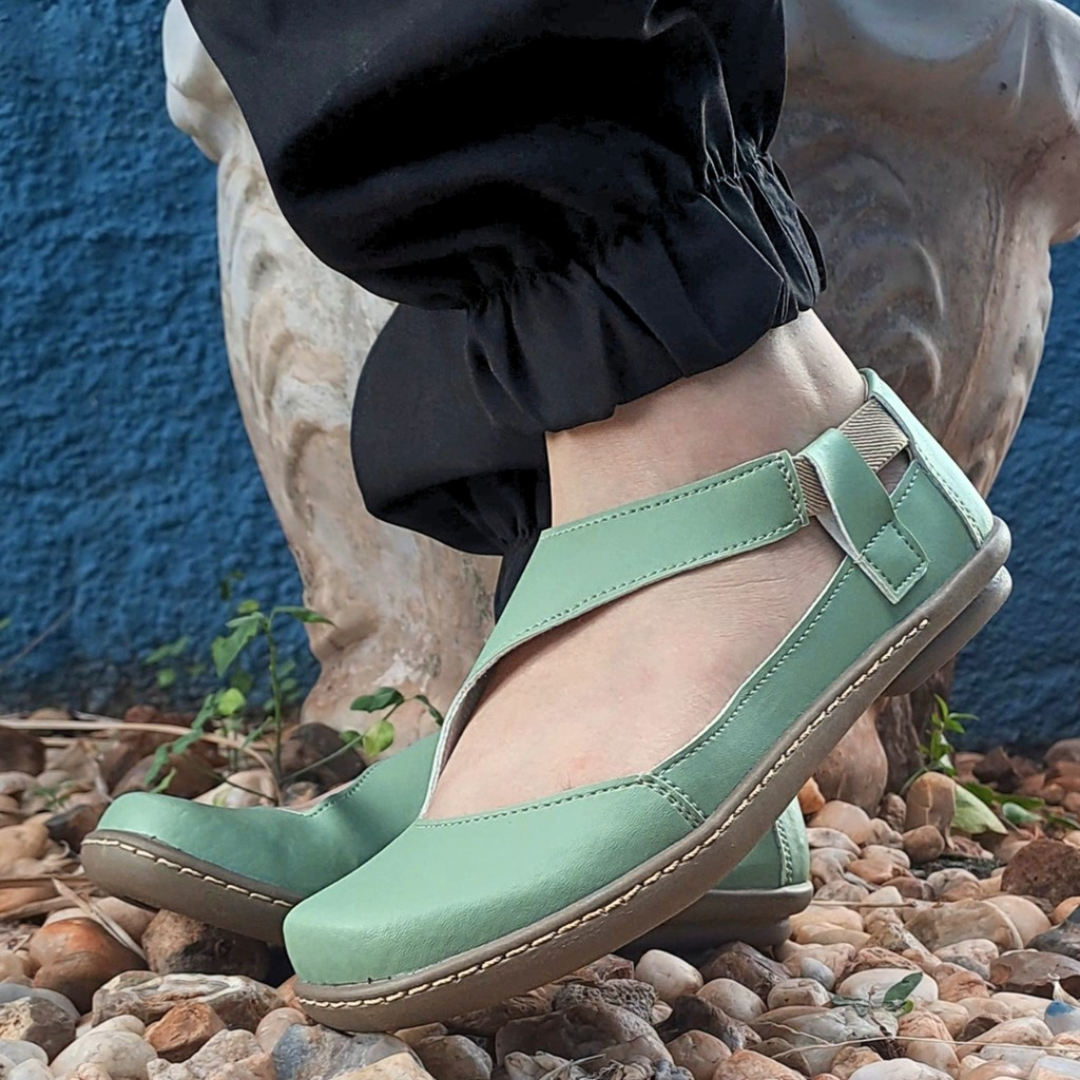 Sapatilha Feminina Retro Boneca Casual Confort Verde
