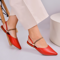 Sapatilha Mule Feminina Bico Fino 2 em 1 com Strass e Regulagem