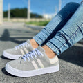 Tênis Casual Feminino Tradicional Sola Média - Leve e Macio Cinza