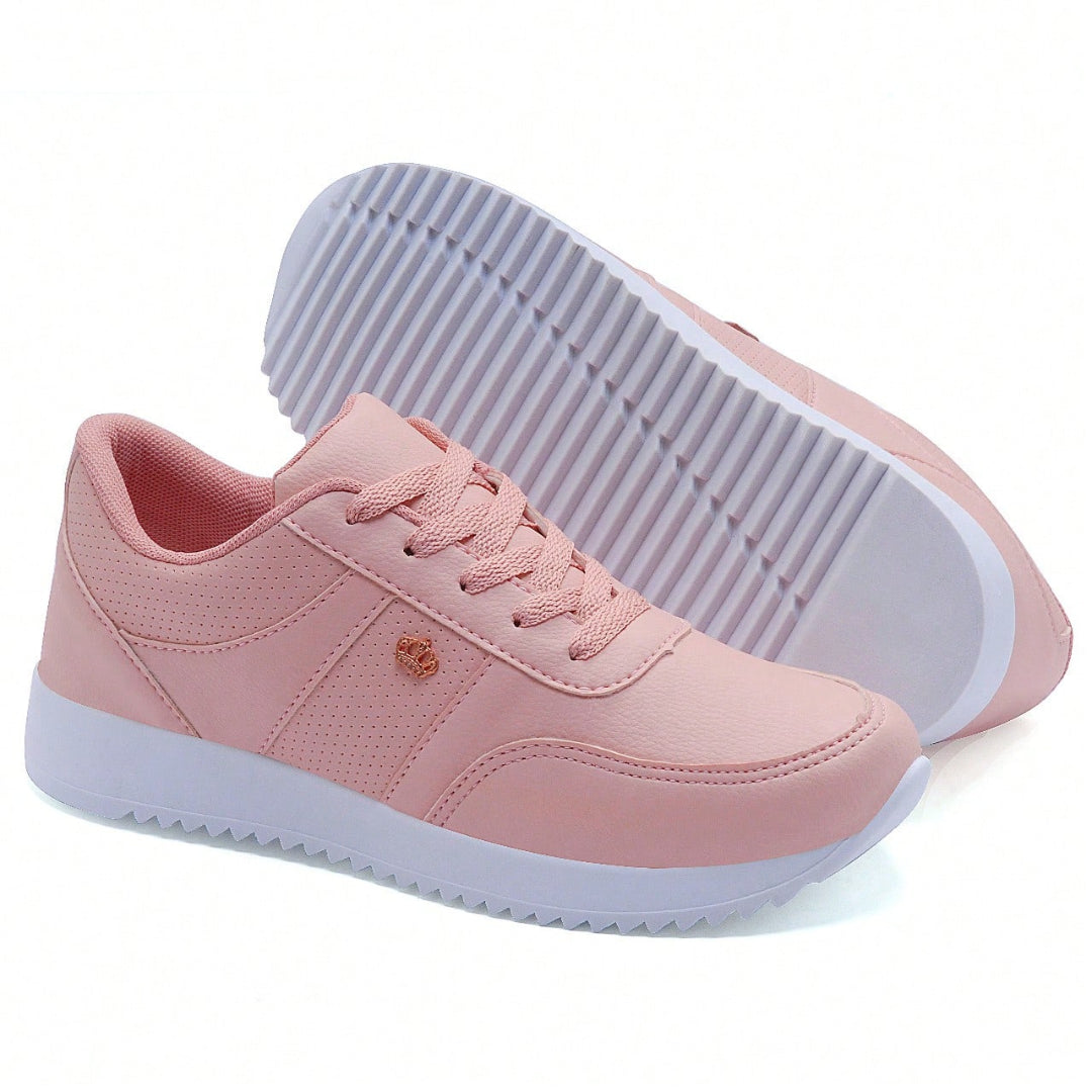 Tênis Feminino Casual Conforf - Numeração especial do 33 ao 41 Rosa