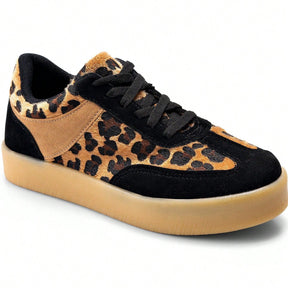 Tênis Feminino Casual Confortável Flatform Animal Print