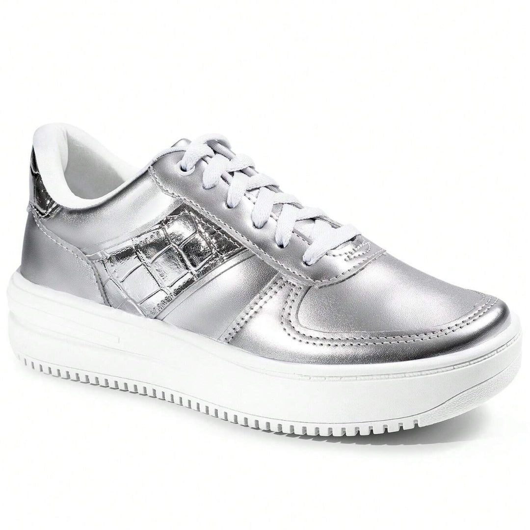 Tênis Feminino Casual Confortável Flatform Luana Branco