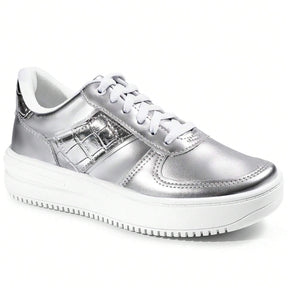 Tênis Feminino Casual Confortável Flatform Luana Branco