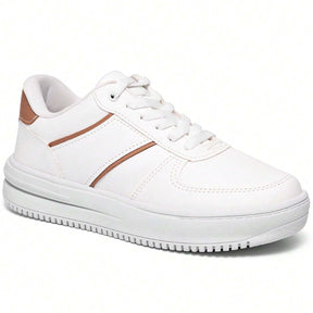 Tênis Feminino Casual Confortável Flatform Luana Branco
