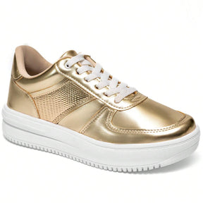 Tênis Feminino Casual Confortável Flatform Luana Dourado