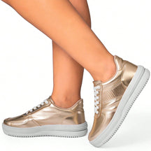 Tênis Feminino Casual Confortável Flatform Luana Dourado
