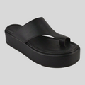 Tamanco Feminino Plataforma Flat Confortável Juju Preto