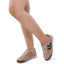 Tenis Feminino Casual Retro Solado Macio e Confortavel Bege