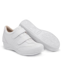 Tenis Feminino Sola Macia Confortável com Ajuste em Velcro Branco