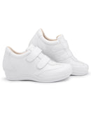 Tenis Feminino Sola Macia Confortável com Ajuste em Velcro Branco