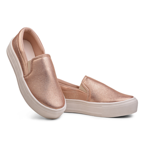 Tênis Slip On Feminino Casual com Plataforma – Estilo e Conforto no Calce Fácil