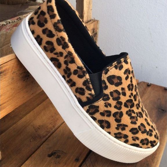 Tênis Slip On Feminino Casual com Plataforma – Estilo e Conforto no Calce Fácil