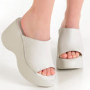Tamanco Feminino Sandal Boots Plataforma Anabela Sola Alta