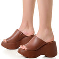 Tamanco Feminino Sandal Boots Plataforma Anabela Sola Alta