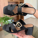 Sandália Feminina salto com fivela