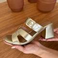 Sandália Feminina Salto Bloco com Fivela | Elegância e Conforto